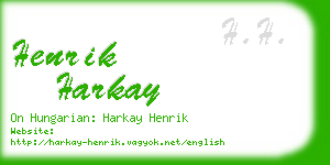 henrik harkay business card